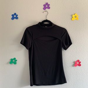 Cutout Front Fitted Tee